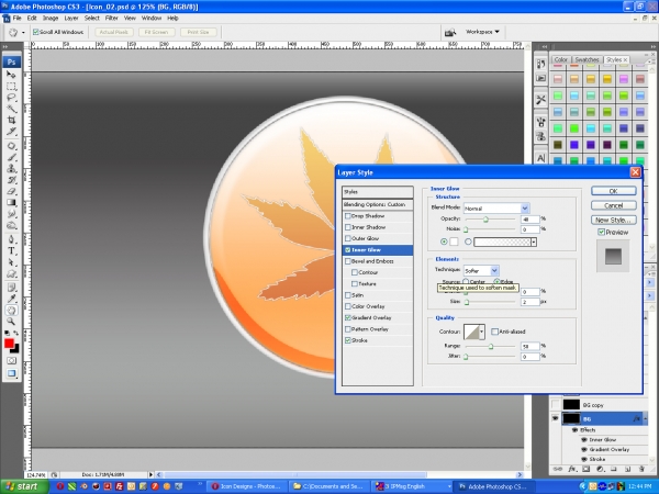 Creation of leaf icon: Step 23